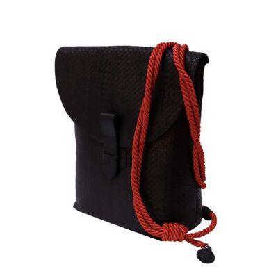 MAXBAG BLACK BRAIDED RED