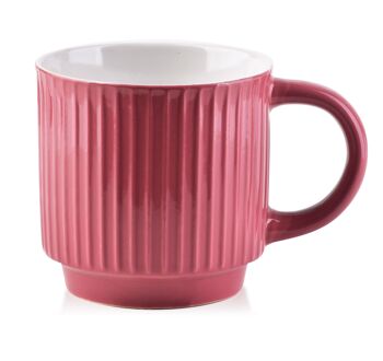 SALLY STRIPES ROSE Mug 360ml 9x13xh9cm