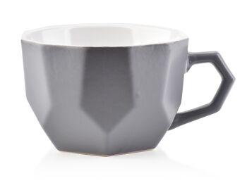 SALLY GEO GRIS Mug 450ml 12x15xh7,8cm