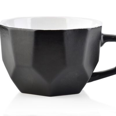 SALLY GEO BLACK Mug 450ml 12x15xh7,8cm