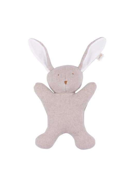 Cuddly toy Rabbit organic beige melange