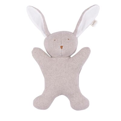 Cuddly toy Rabbit organic beige melange