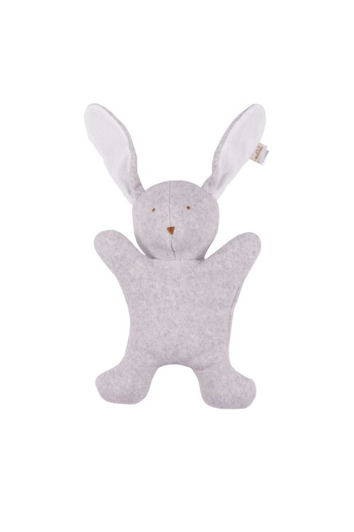 Cuddly toy Rabbit organic grey melange