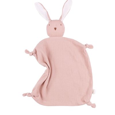 Doudou lapin dudu vieux rose