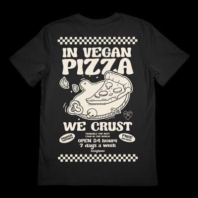 Vegan Pizza Club - T-shirt Noir