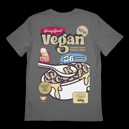 Vegan Cereal F*ck Off - Charcoal T-shirt