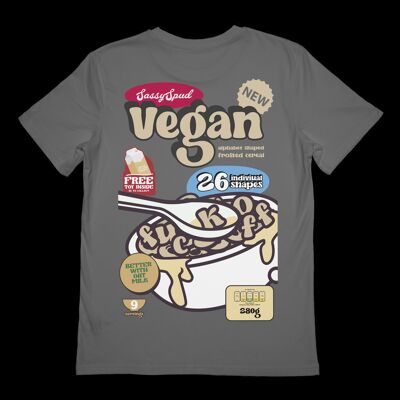 Veganes Müsli F * ck Off - Holzkohle-T-Shirt
