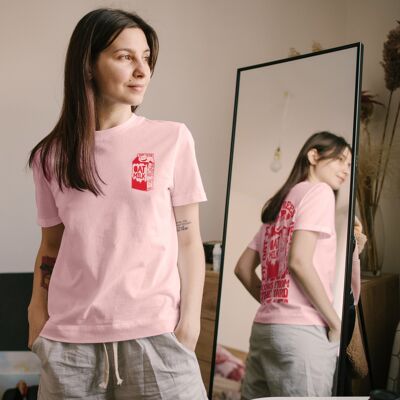 My Oat Milk Frees All The Cows From The Yard - Pink T-shirt