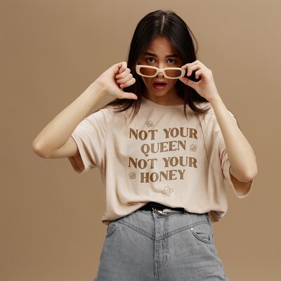 Not Your Queen, Not Your Honey Pale Yellow T-shirt