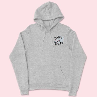 EAT PUSSY NOT ANIMALS Embroidered Unisex Hoodie Sport Grey
