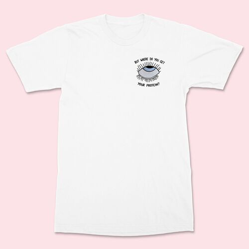 EYEROLL Embroidered Unisex Shirt White