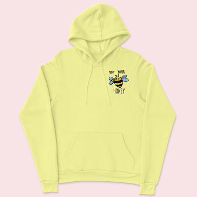 NOT YOUR HONEY Embroidered Unisex Hoodie Lemon