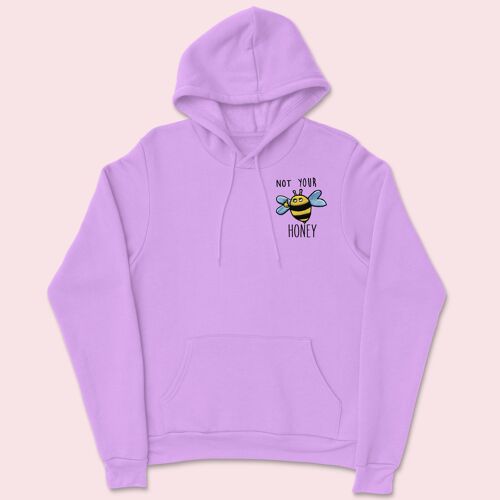 NOT YOUR HONEY Embroidered Unisex Hoodie Lavender