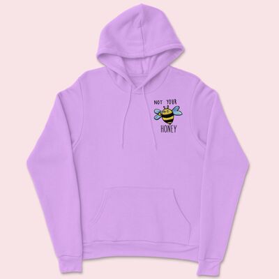 NOT YOUR HONEY Sudadera con capucha unisex bordada Lavanda