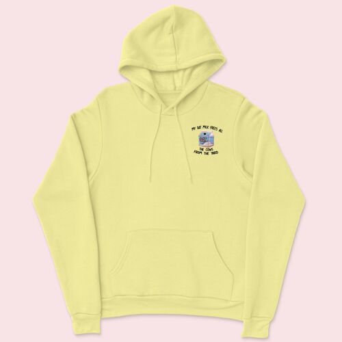 My Oat Milk Embroidered Unisex Hoodie Lemon