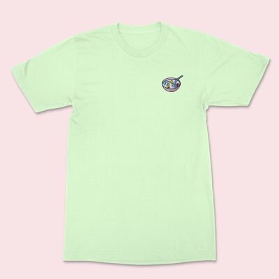 T-shirt ricamata RUDE CEREAL Stem Green