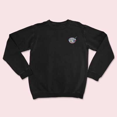 Rude Cereal Embroidered Sweatshirt Deep Black