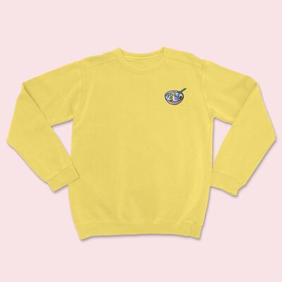 Rude Cereal Embroidered Sweatshirt Sun Yellow