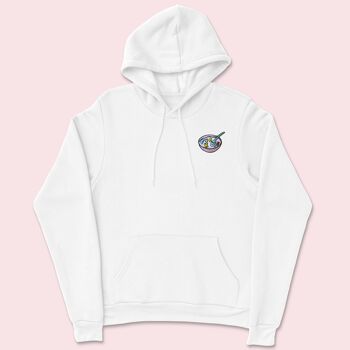 Sweat Capuche Brodé Rude Cereal Blanc 1