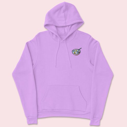 Rude Cereal Embroidered Hoodie Lavender