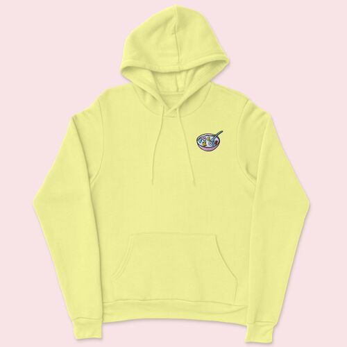 Rude Cereal Embroidered Hoodie Lemon