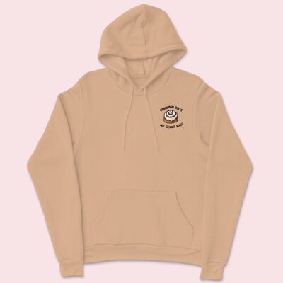 Cinnamon Rolls Embroidered Hoodie Nude