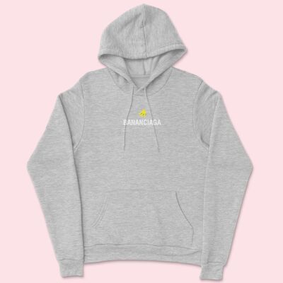 BANANCIAGA Sudadera Bordada Unisex Gris