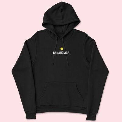 BANANCIAGA Sudadera Bordada Unisex Negra