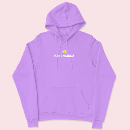 BANANCIAGA Embroidered Unisex Hoodie Lavender