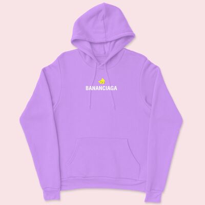 BANANCIAGA Sudadera con Capucha Unisex Bordada Lavanda