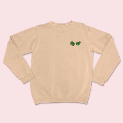 Avocado Toast Sweat-shirt Unisexe Brodé Vert Citron