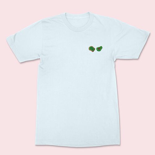 Avocado Toast Embroidered T-shirt Sky Blue