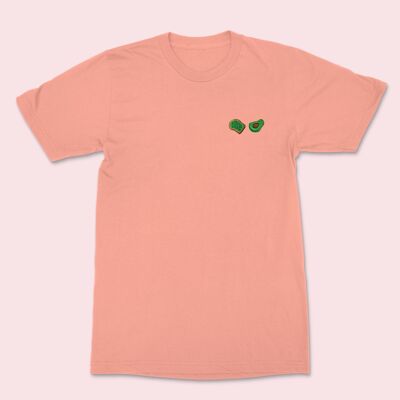 Avocado Toast Embroidered T-shirt Rose Clay