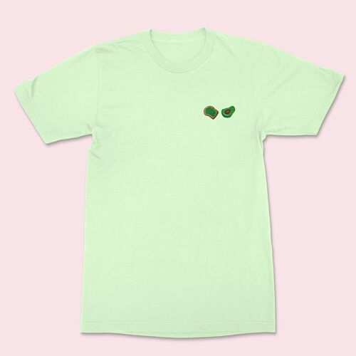 Avocado Toast Embroidered T-shirt Stem Green