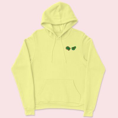 Avocado Toast Bestickter Hoodie Zitrone