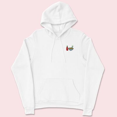 Sudadera Bordada Hot Noodles Blanco