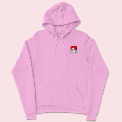DAIRY KILLS Embroidered Hoodie Baby Pink