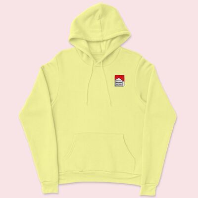 DAIRY KILLS Bestickter Hoodie Zitrone