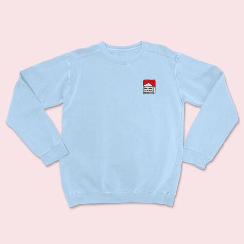 DAIRYKILLS Embroidered Sweatshirt Sky Blue