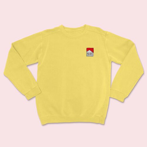 DAIRYKILLS Embroidered Sweatshirt Sun Yellow