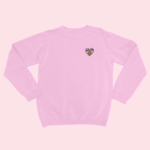 SASSYSPUD Organic Embroidered Sweater Cotton Pink