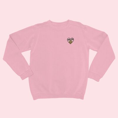 SASSYSPUD Organic Embroidered Sweater Canyon Pink