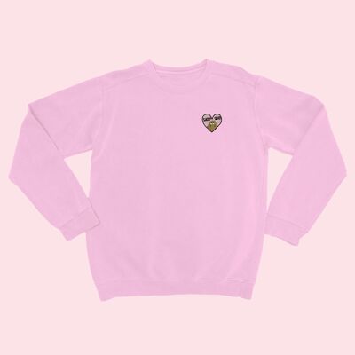 SASSYSPUD Embroidered Unisex Sweatshirt Baby Pink