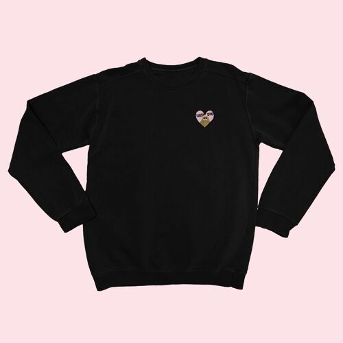 SASSYSPUD Embroidered Unisex Sweatshirt Black
