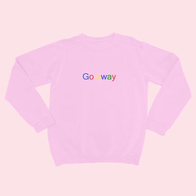 GO AWAY Embroidered Unisex Sweatshirt Baby Pink