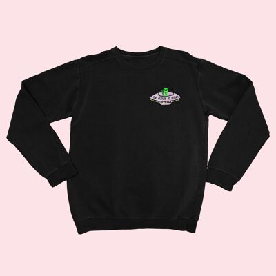 FUTURE IS VEGAN Organic Embroidered Sweater Black