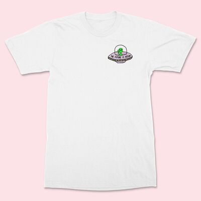 FUTURE IS VEGAN Embroidered Unisex T-shirt White