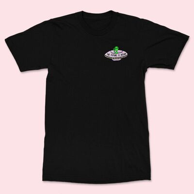 FUTURE IS VEGAN Embroidered Unisex T-shirt Black