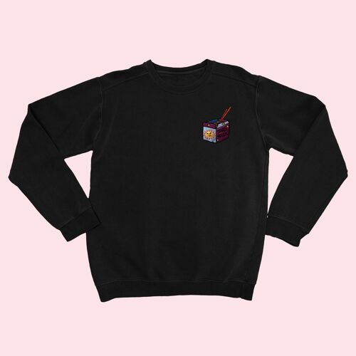 SEND NOODS Organic Embroidered Sweater Black