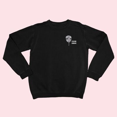 FCKING HUMANS Alien Organic Embroidered Sweater